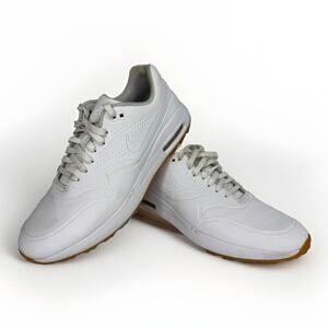 Nike Air Max 1 Golf Shoes Men's 10 Spikeless Leather White Gum Sports AQ0863-101